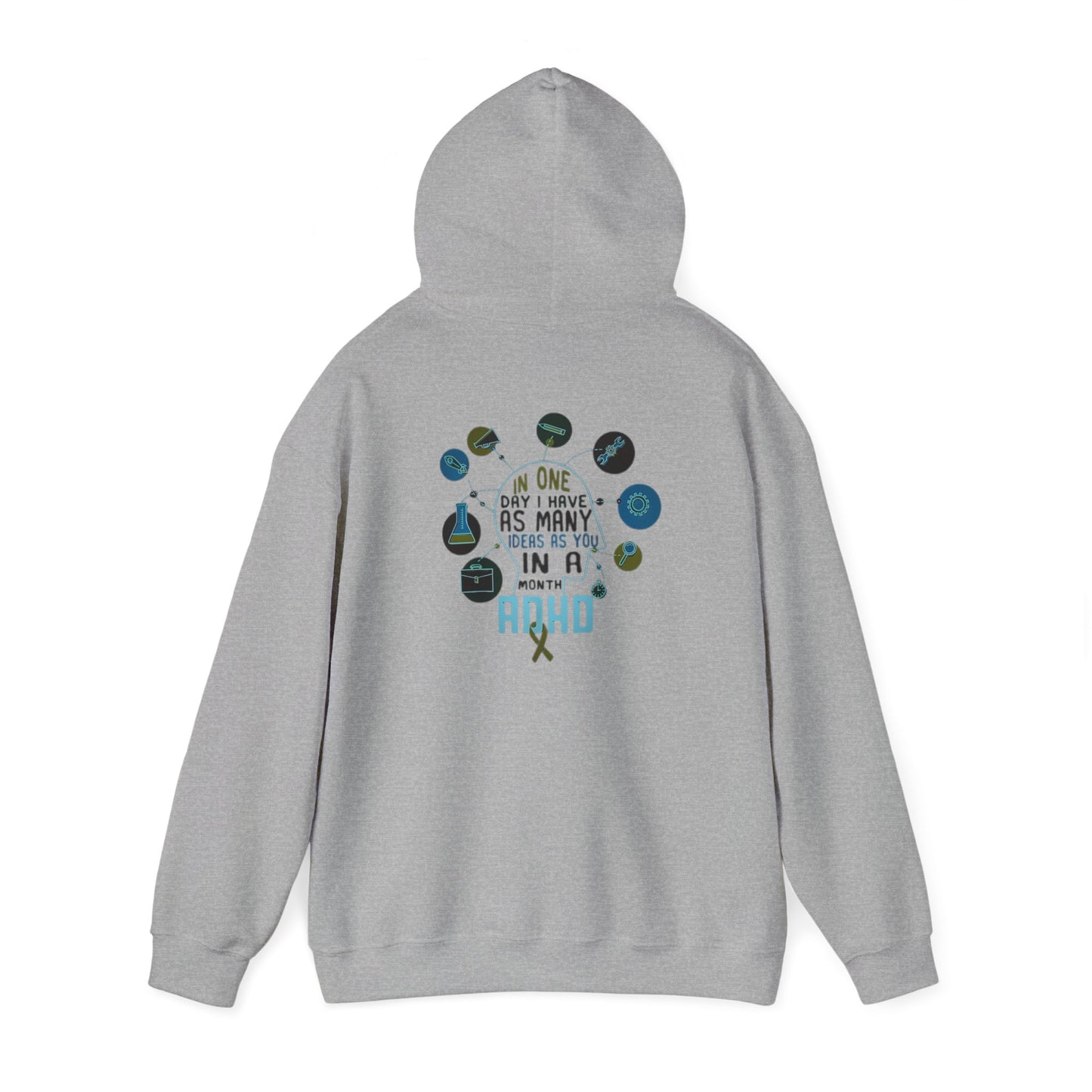 ADHD thoughts in my head Unisex Heavy Blend™ Hooded Sweatshirt