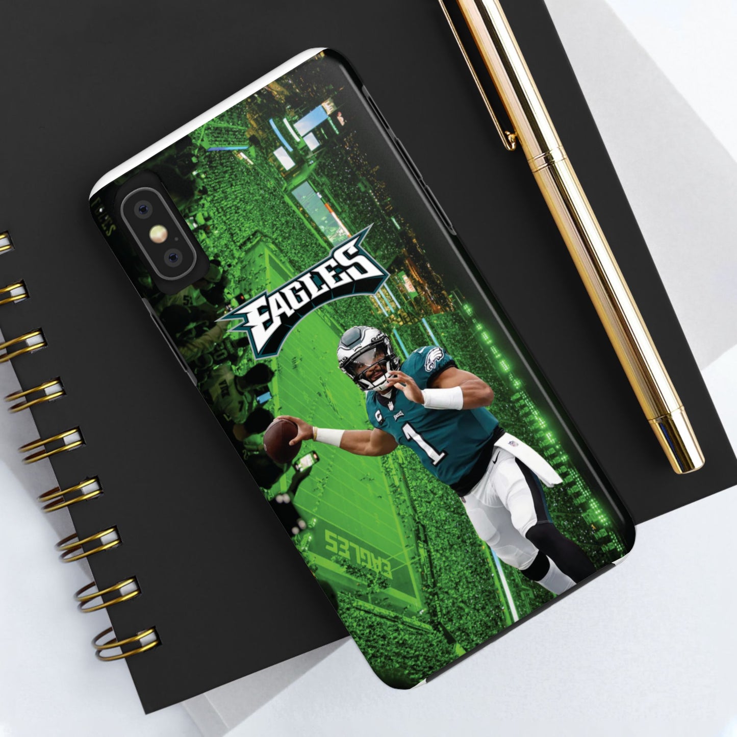 Jale n Hur ts Philadelp  hia E  agles iPhone and Samsung cell phone case