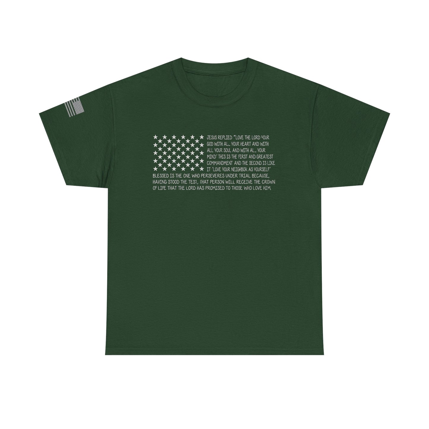Bible t-shirt Men's USA Flag American Christian Bible Verse gift shirts