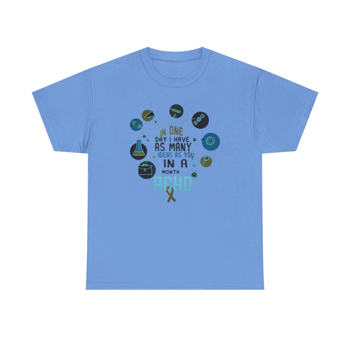 ADHD THOUGHTS Unisex Heavy Cotton Tee size S-5XL