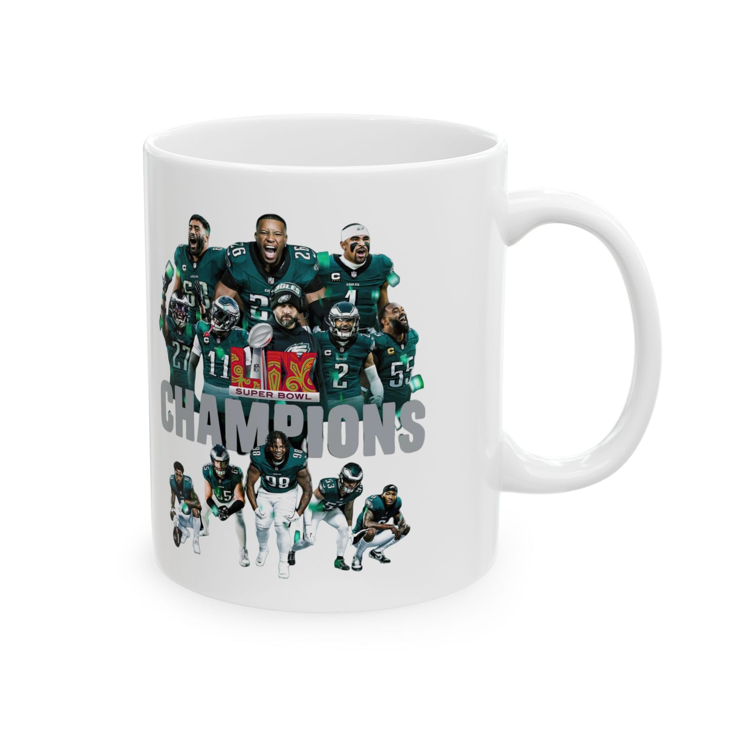 Super Bowl  59 Champion Eagles Ceramic Mug, (11oz, 15oz)
