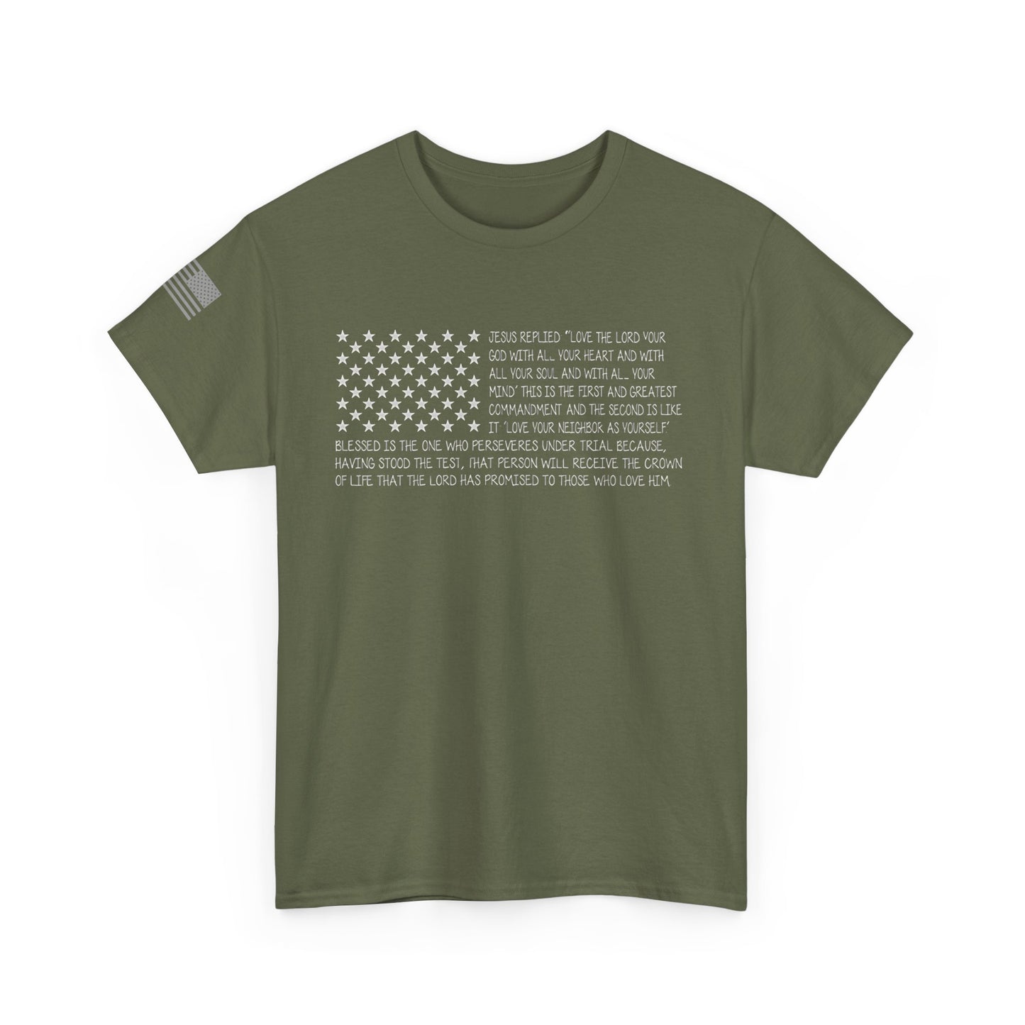 Bible t-shirt Men's USA Flag American Christian Bible Verse gift shirts