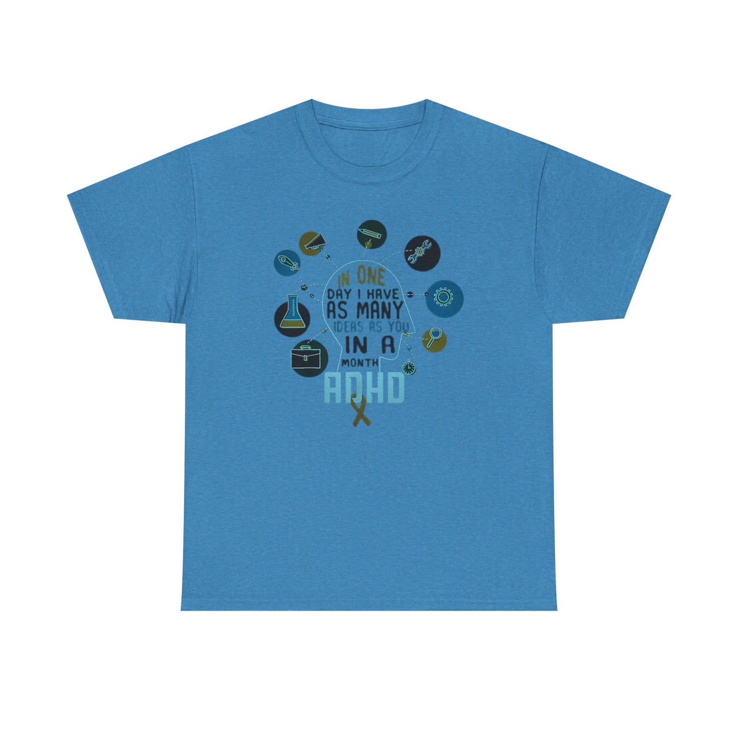 ADHD THOUGHTS Unisex Heavy Cotton Tee size S-5XL