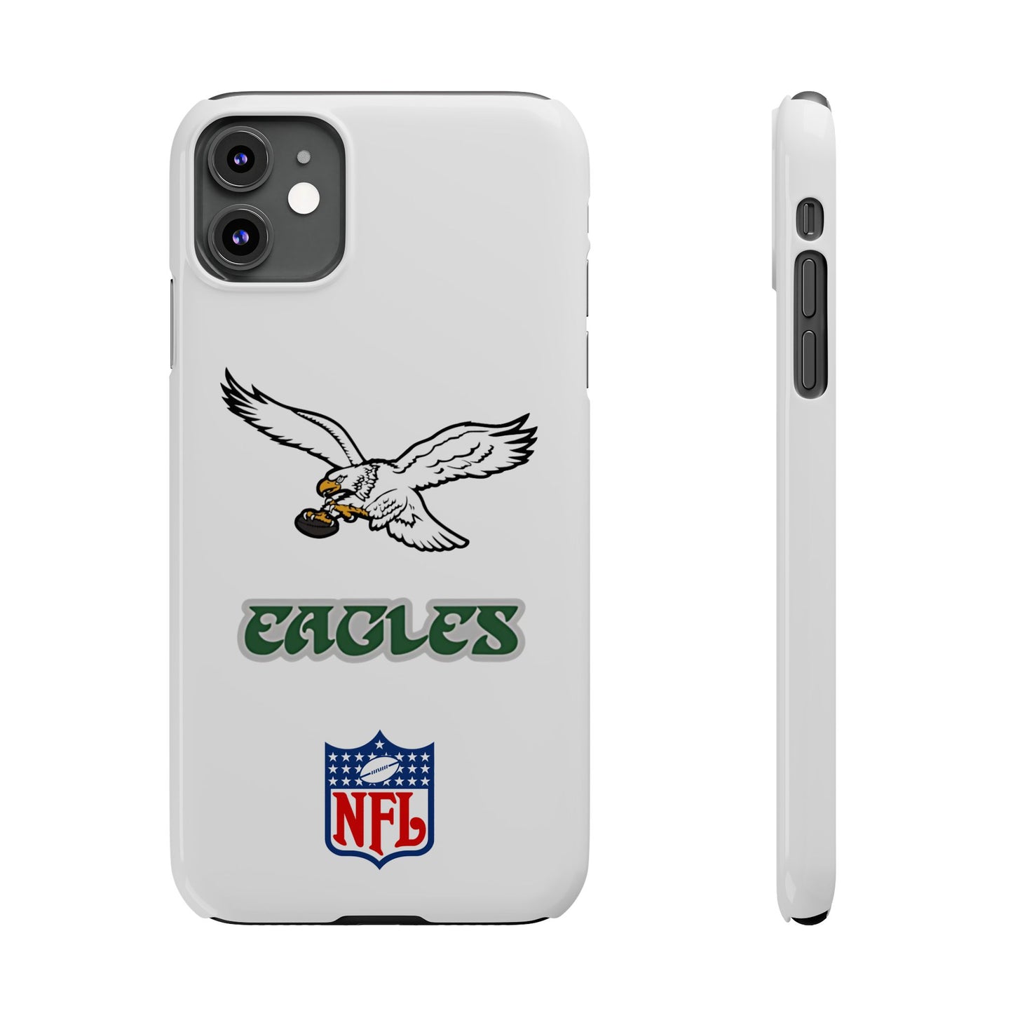 Custom Philadelphia Eagles retro cell phone case Slim Phone Cases in white