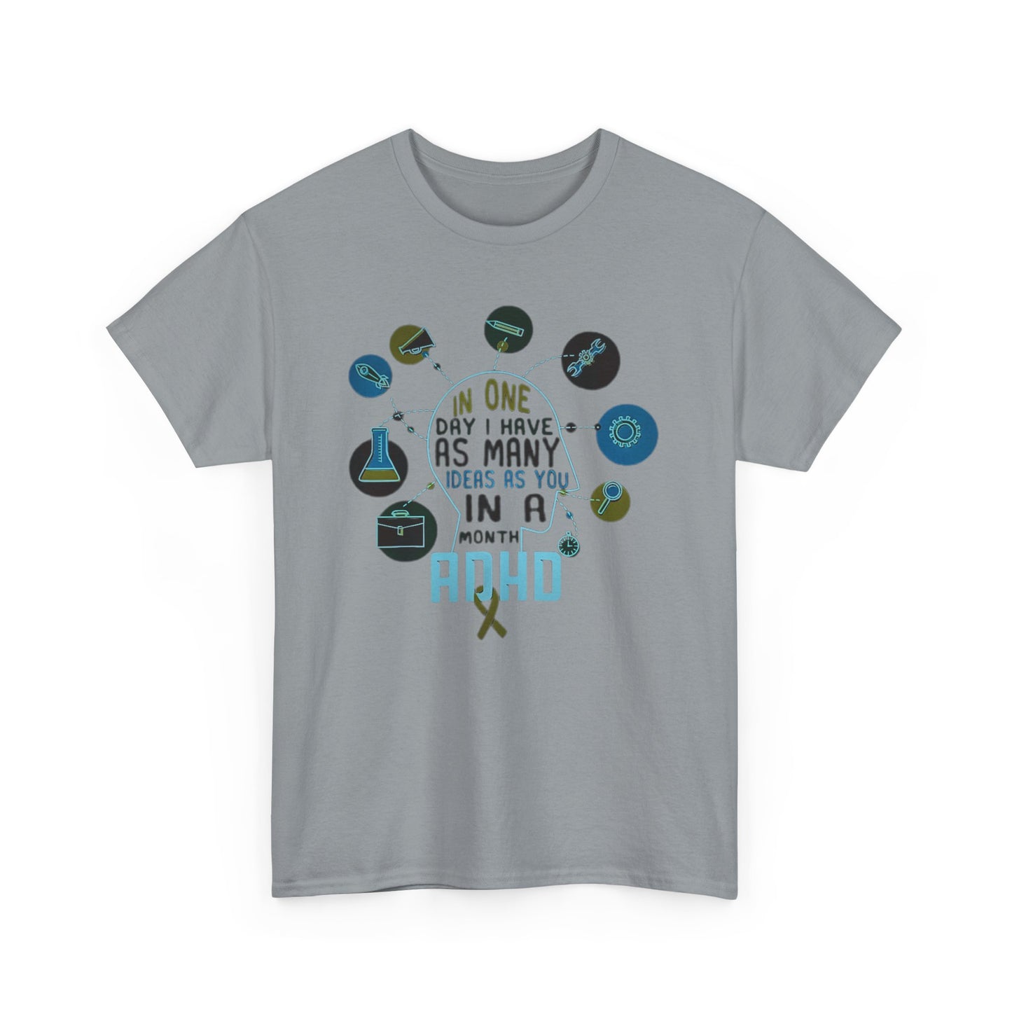 ADHD THOUGHTS Unisex Heavy Cotton Tee size S-5XL