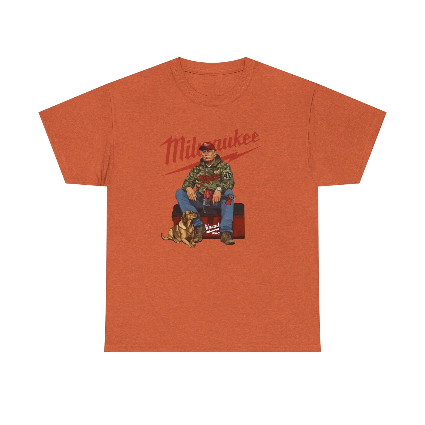 Milwaukee Trump Camo Cotton T-Shirt Hand Drill Dog Hunt Tee for Men size S-5XL