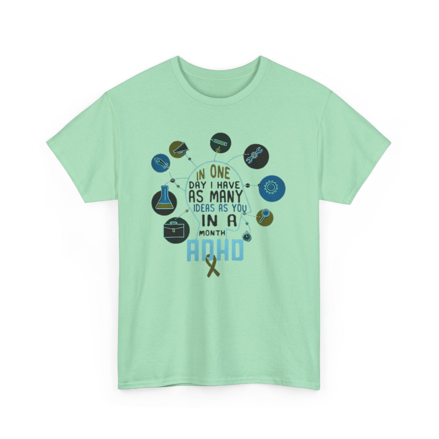 ADHD THOUGHTS Unisex Heavy Cotton Tee size S-5XL