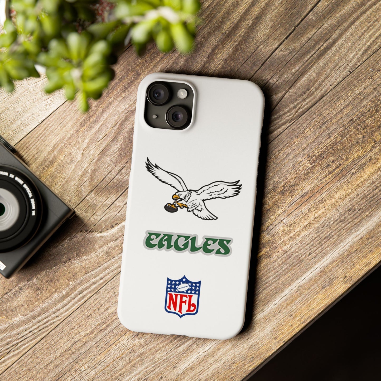 Custom Philadelphia Eagles retro cell phone case Slim Phone Cases in white