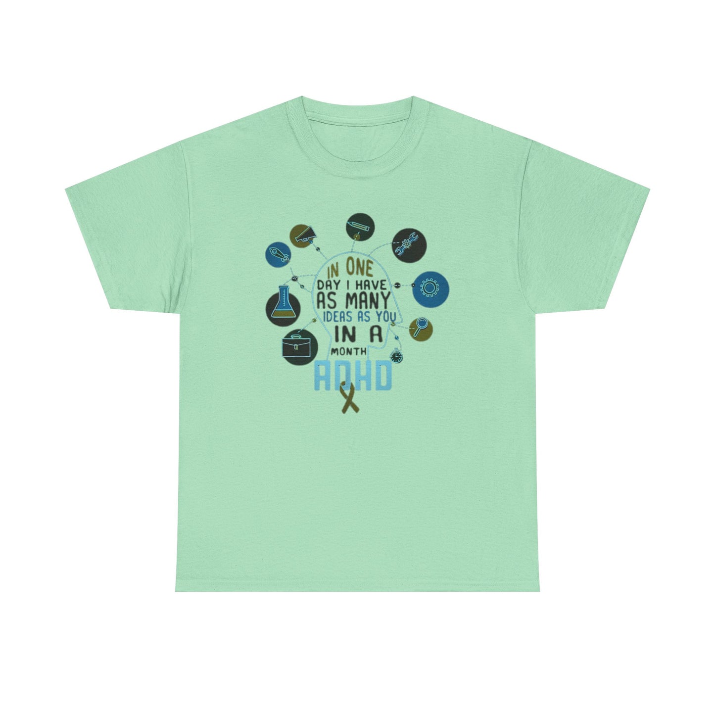 ADHD THOUGHTS Unisex Heavy Cotton Tee size S-5XL