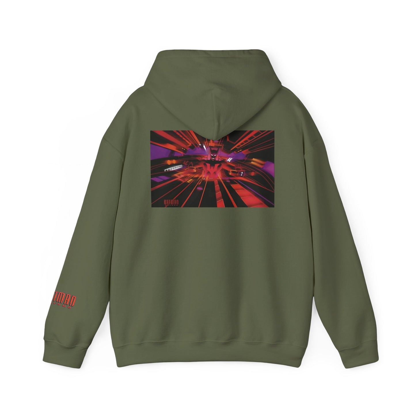Copy of Batman Beyond Hooded Sweatshirt alternate chest bat front and back designs