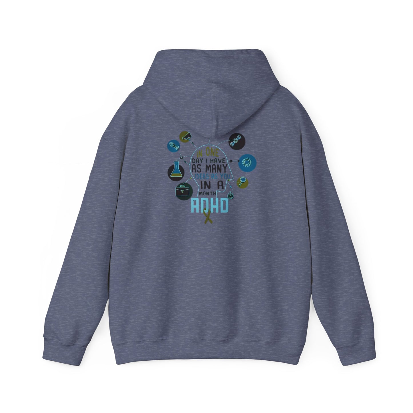 ADHD thoughts in my head Unisex Heavy Blend™ Hooded Sweatshirt