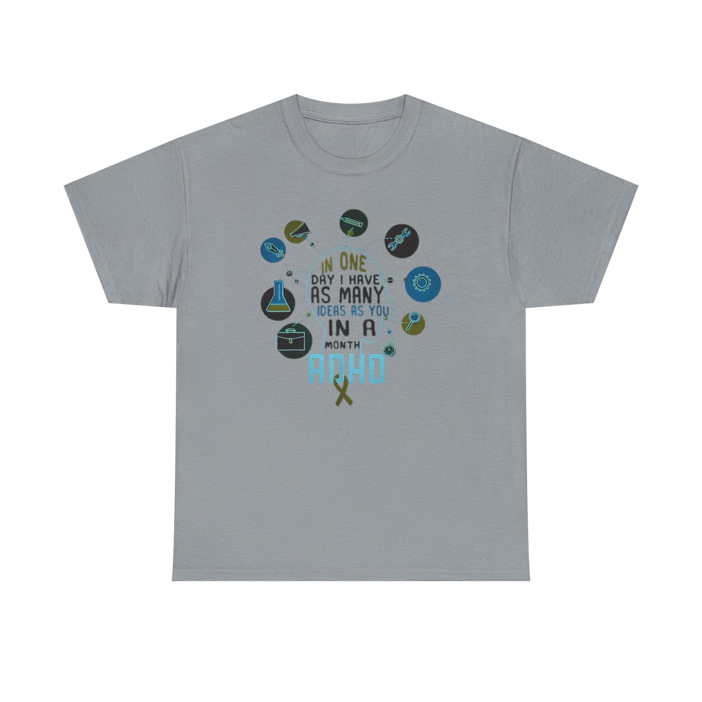 ADHD THOUGHTS Unisex Heavy Cotton Tee size S-5XL