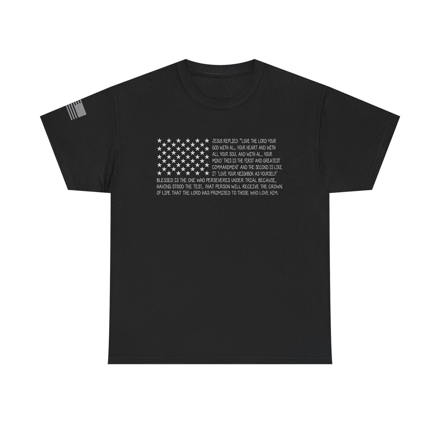 Bible t-shirt Men's USA Flag American Christian Bible Verse gift shirts