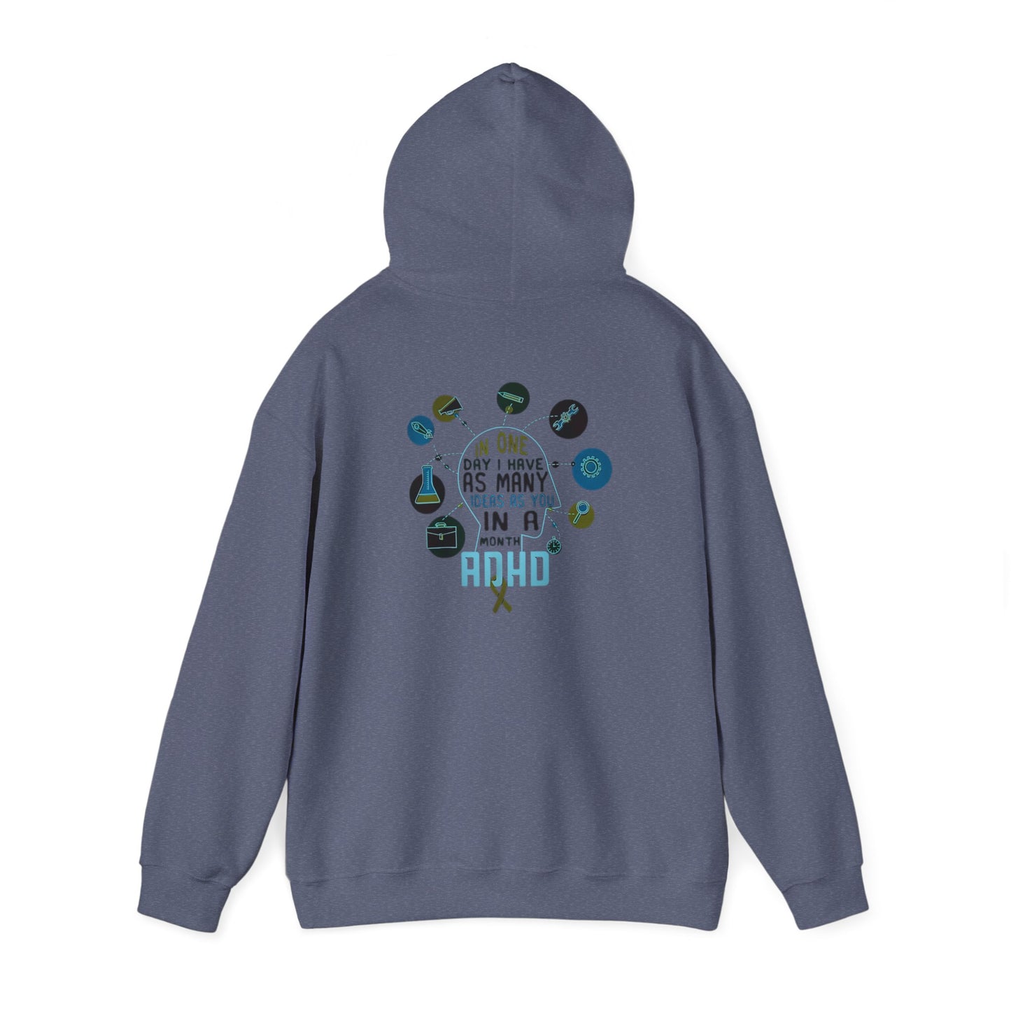 ADHD thoughts in my head Unisex Heavy Blend™ Hooded Sweatshirt