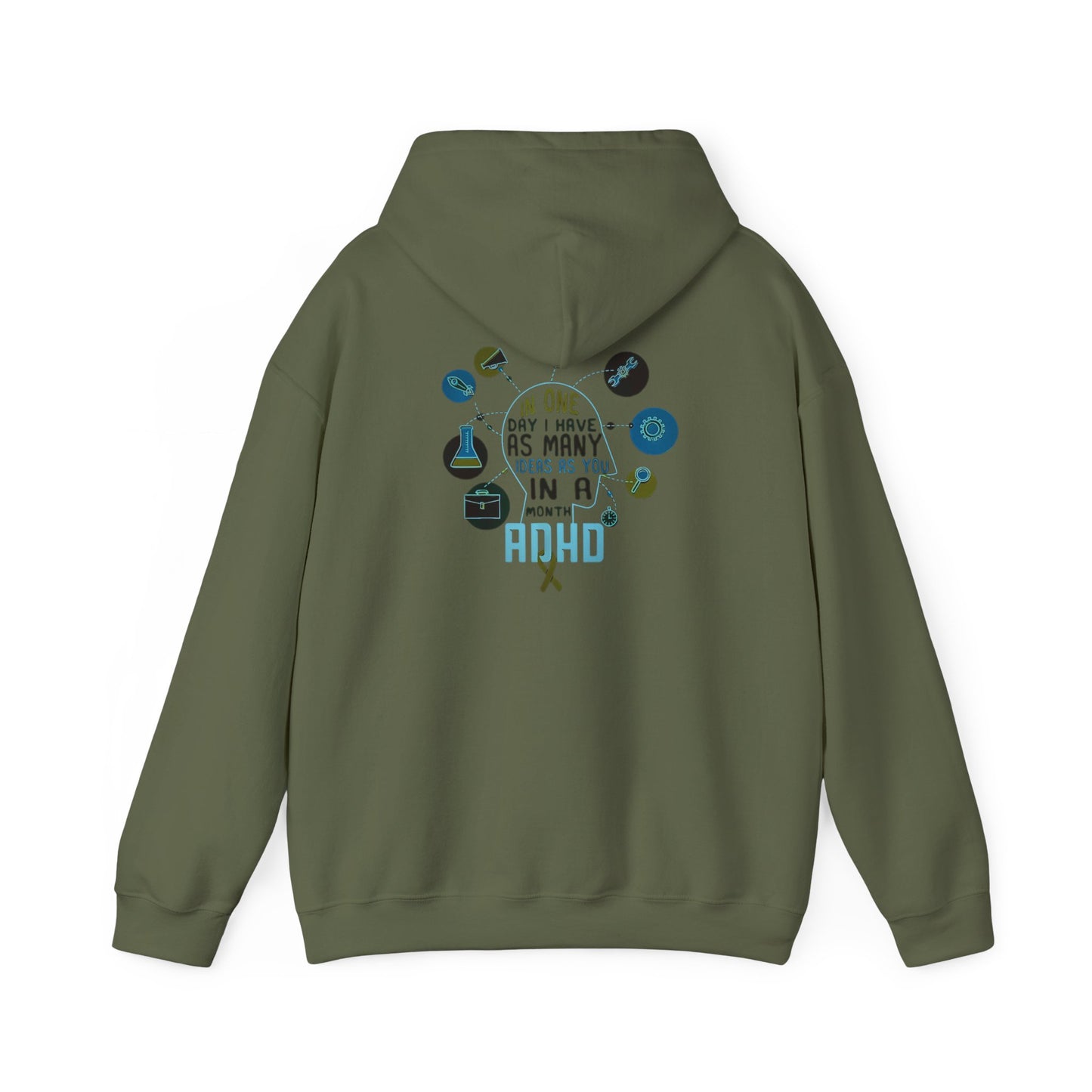 ADHD thoughts in my head Unisex Heavy Blend™ Hooded Sweatshirt