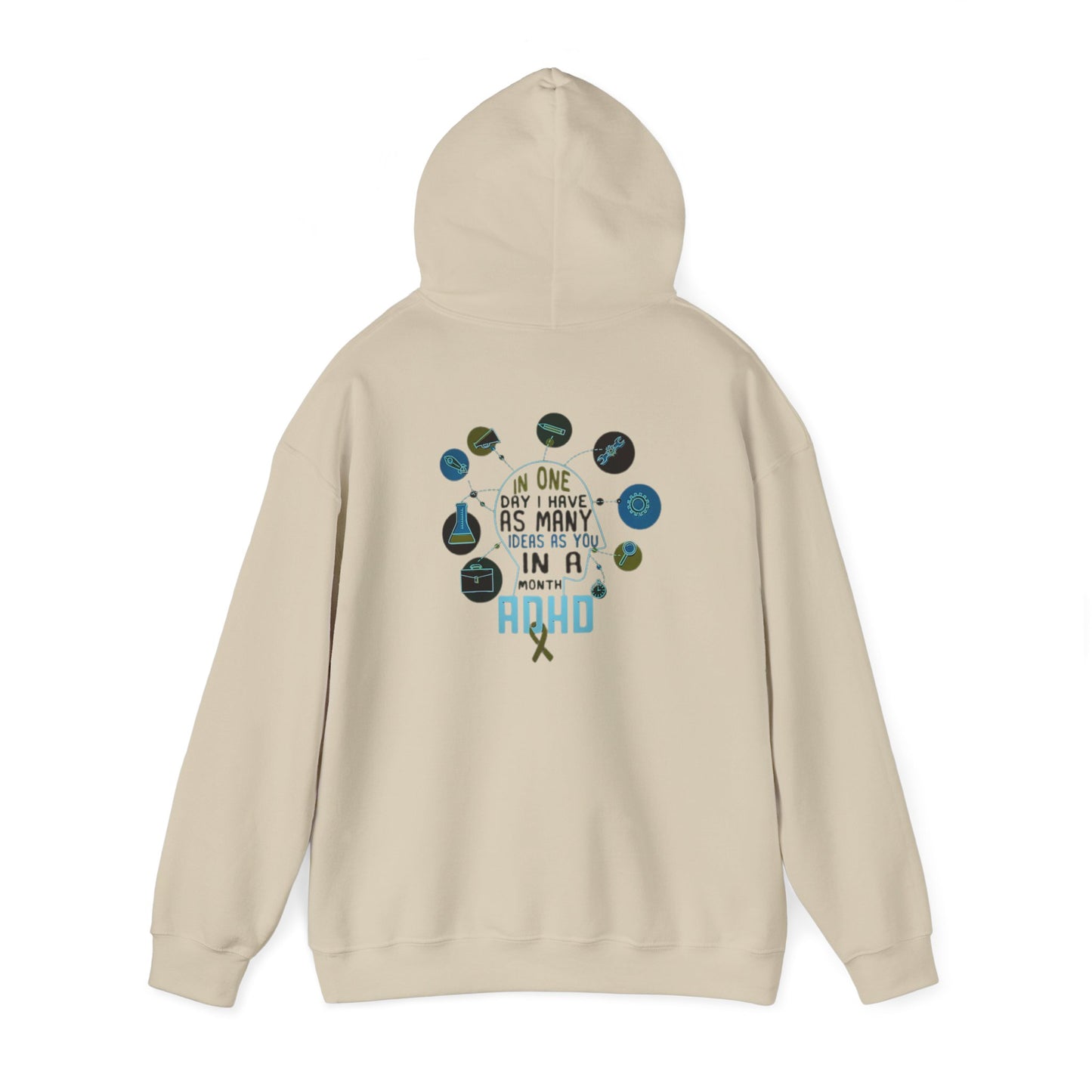 ADHD thoughts in my head Unisex Heavy Blend™ Hooded Sweatshirt