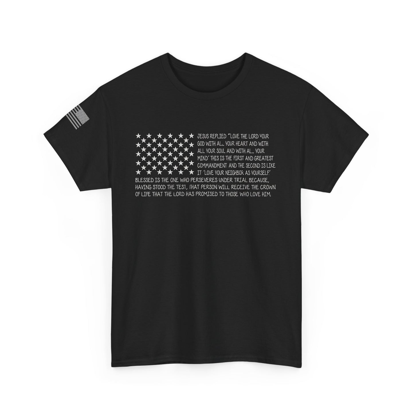 Bible t-shirt Men's USA Flag American Christian Bible Verse gift shirts