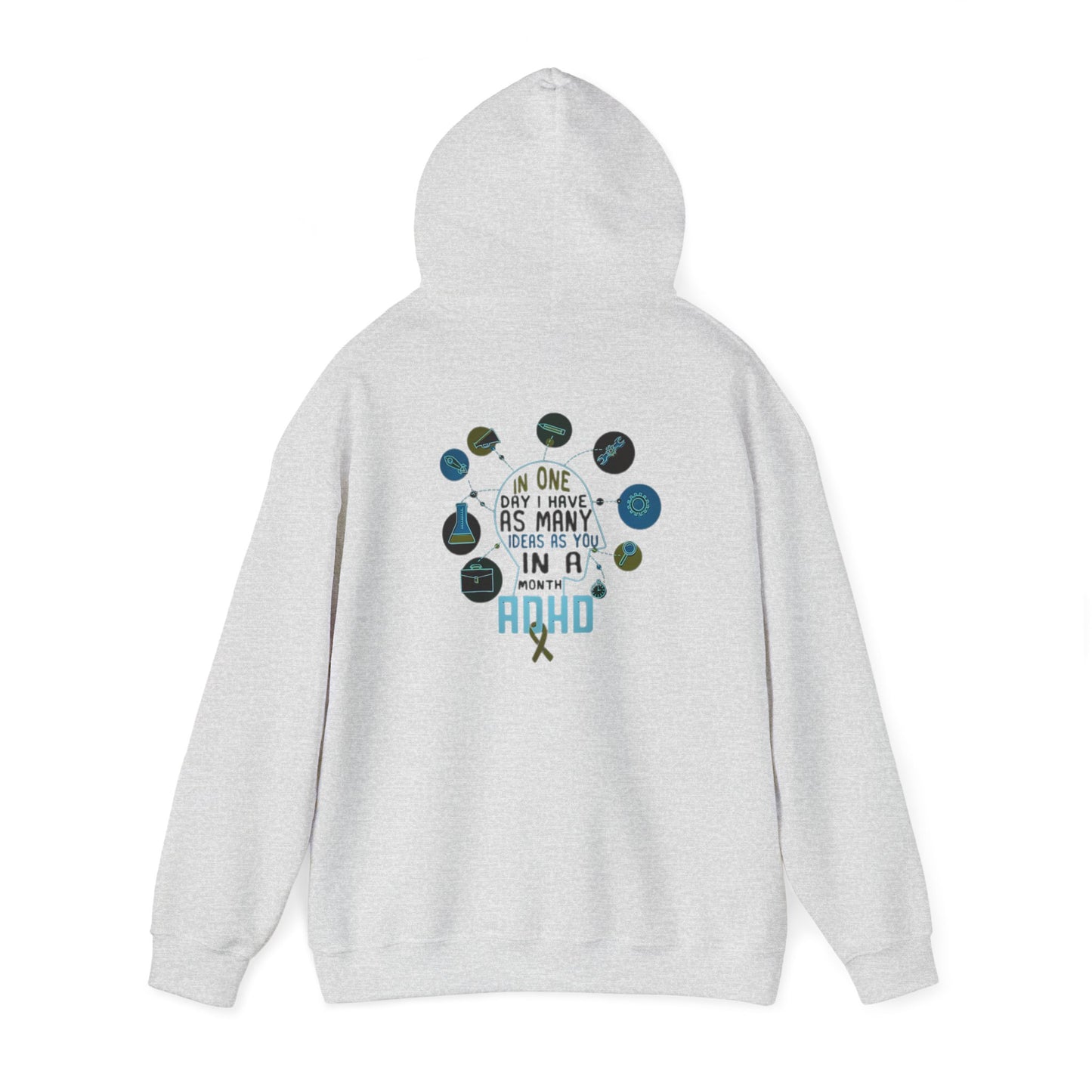 ADHD thoughts in my head Unisex Heavy Blend™ Hooded Sweatshirt