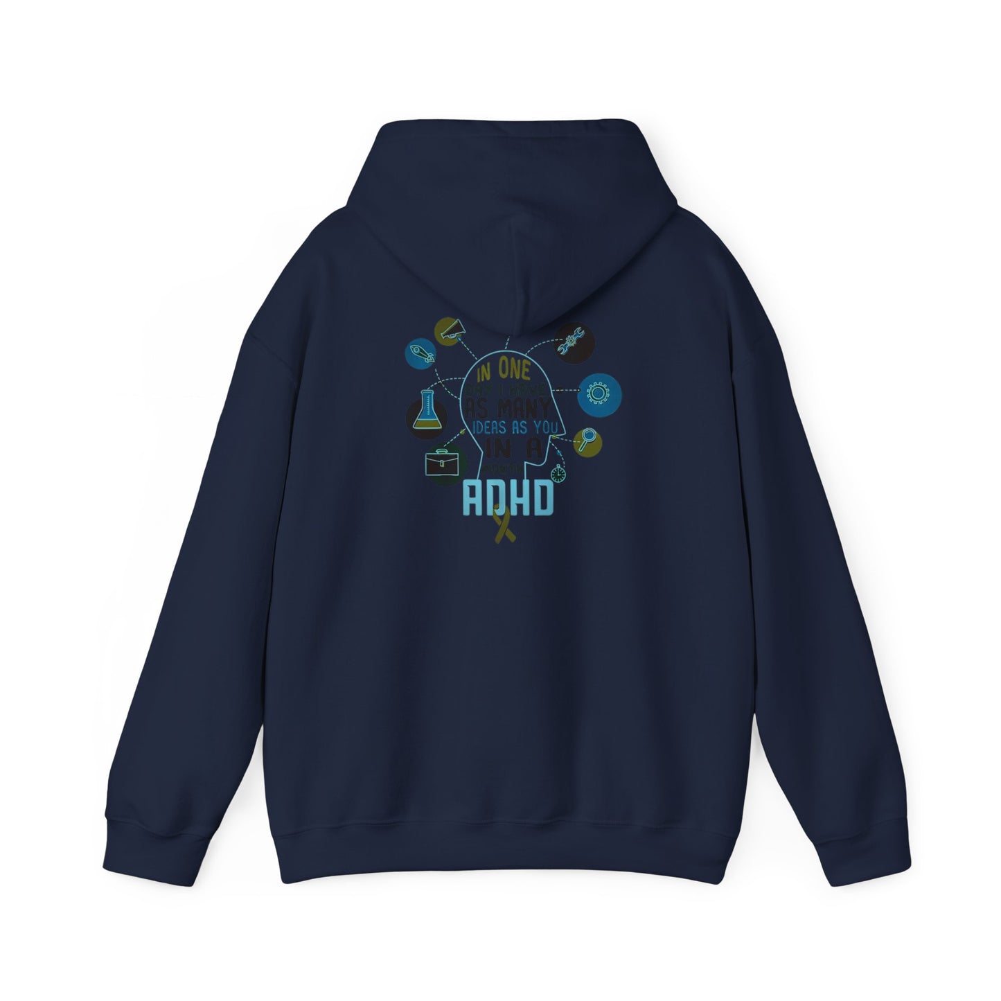 ADHD thoughts in my head Unisex Heavy Blend™ Hooded Sweatshirt