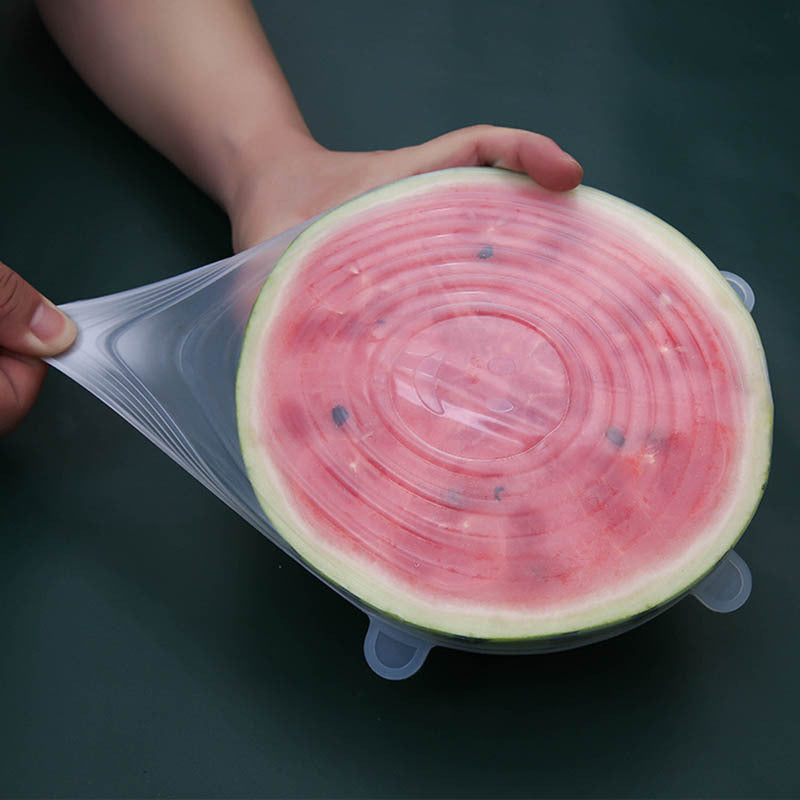 Reusable 6pcs Silicone Stretch Lids - Durable Food Storage Lids For Bowls - Dishwasher And Refrigerator Safe Storage