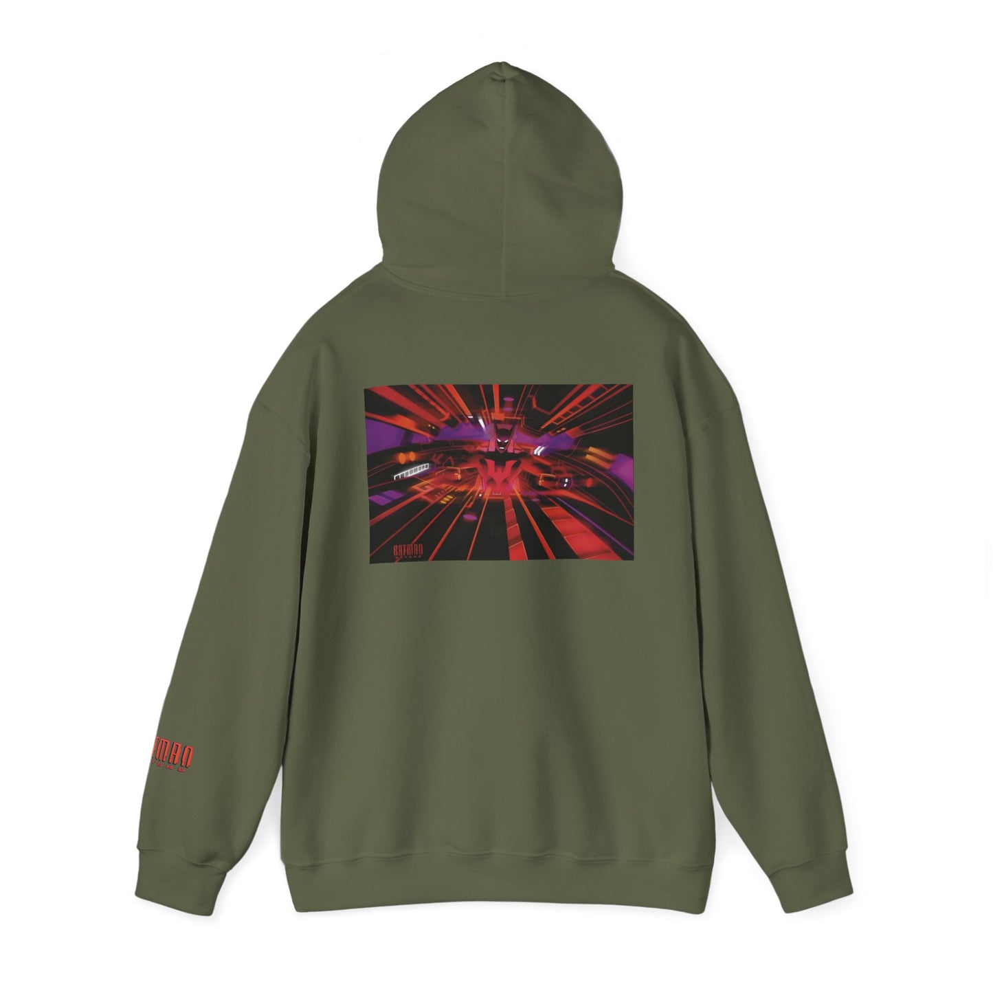 Copy of Batman Beyond Hooded Sweatshirt alternate chest bat front and back designs