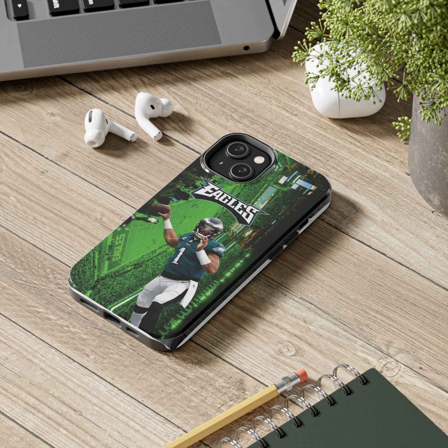 Jale n Hur ts Philadelp  hia E  agles iPhone and Samsung cell phone case