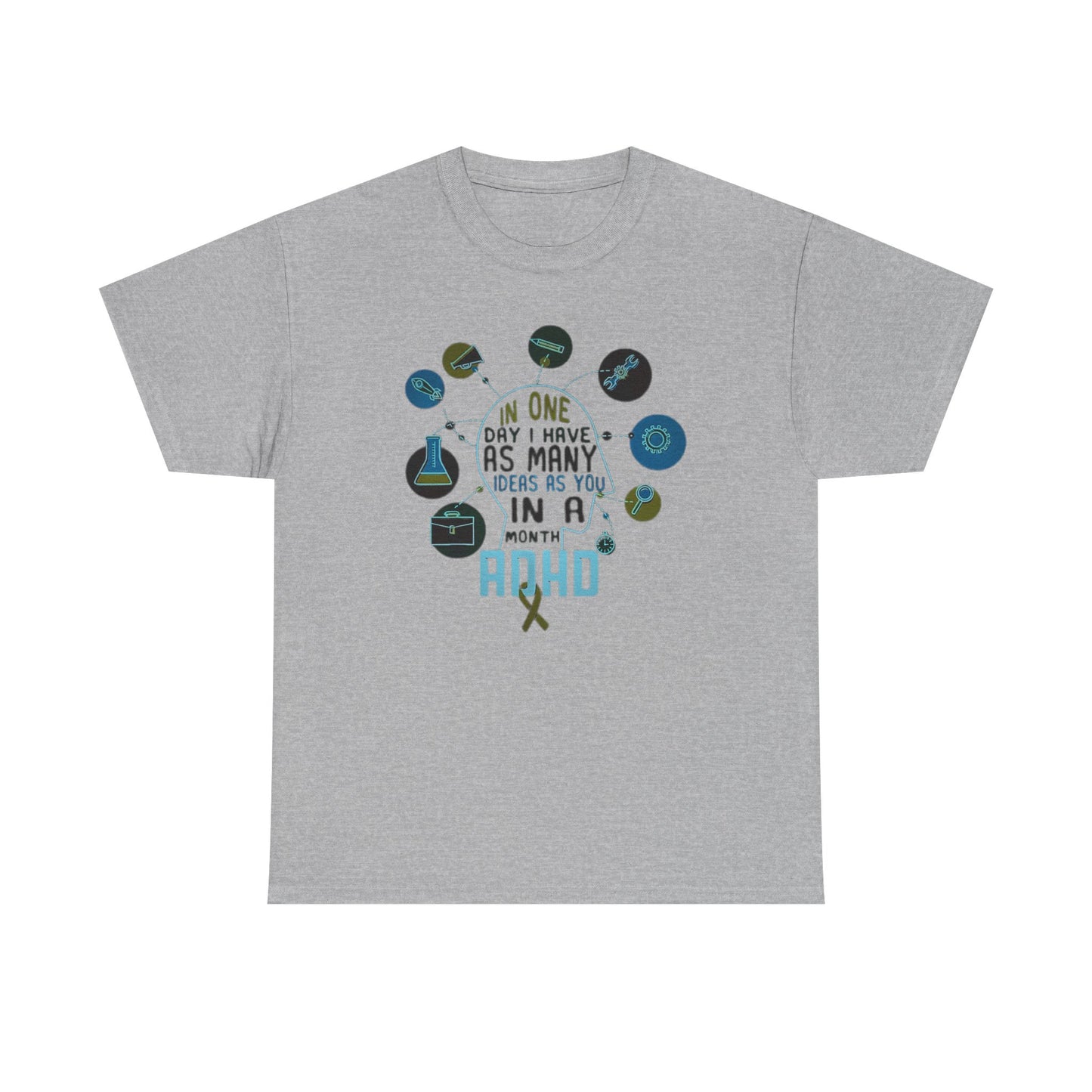 ADHD THOUGHTS Unisex Heavy Cotton Tee size S-5XL