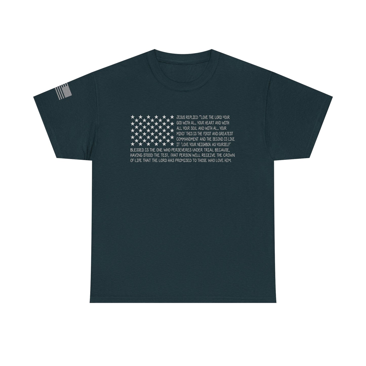 Bible t-shirt Men's USA Flag American Christian Bible Verse gift shirts
