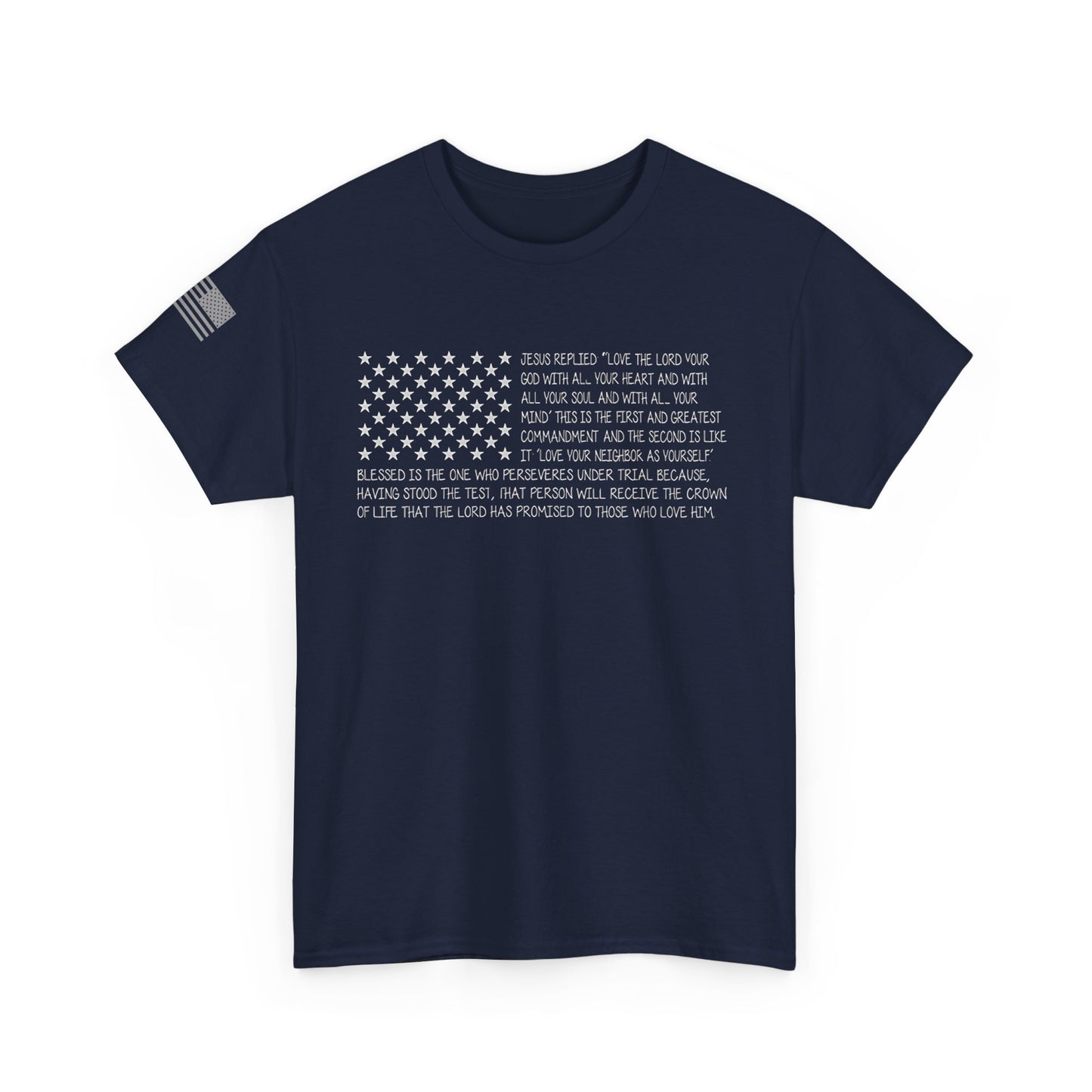 Bible t-shirt Men's USA Flag American Christian Bible Verse gift shirts