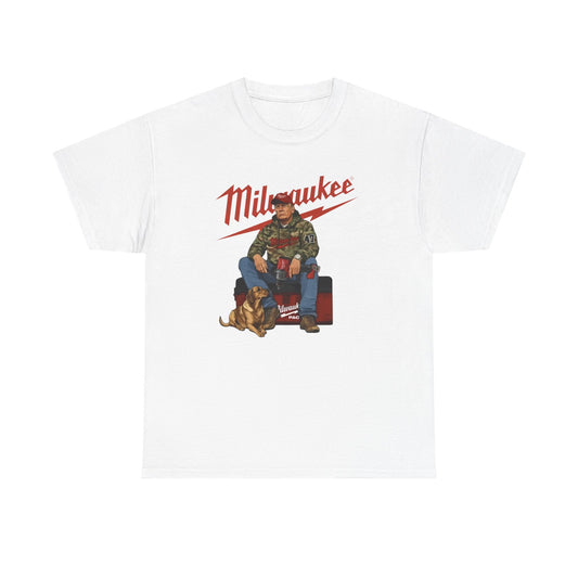 Milwaukee Trump Camo Cotton T-Shirt Hand Drill Dog Hunt Tee for Men size S-5XL
