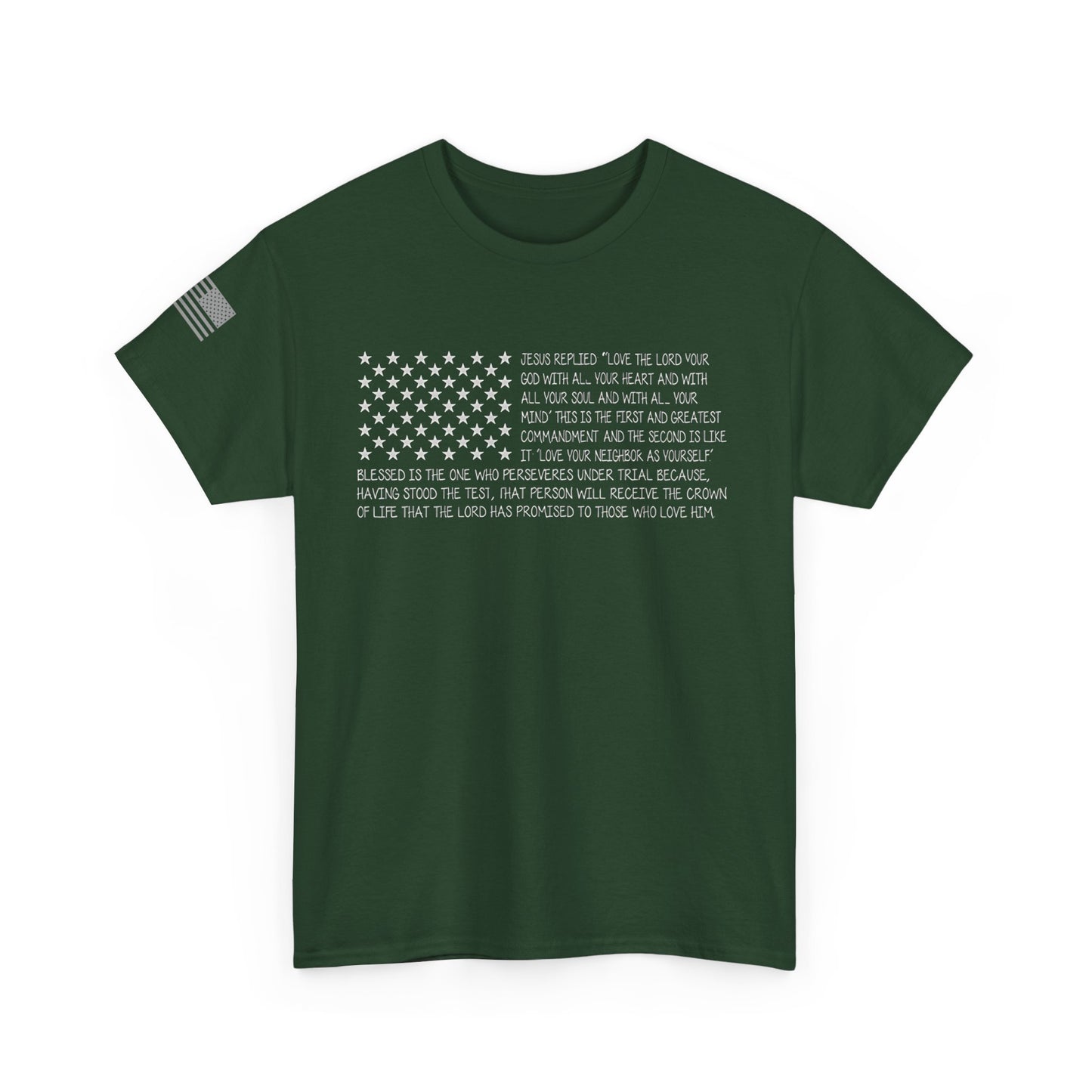 Bible t-shirt Men's USA Flag American Christian Bible Verse gift shirts