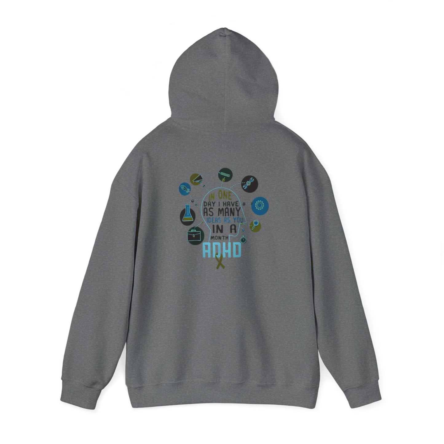 ADHD thoughts in my head Unisex Heavy Blend™ Hooded Sweatshirt