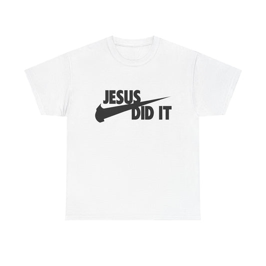 men's Christian t-shirt Jesus did it basketball Unisex Heavy Cotton Tee