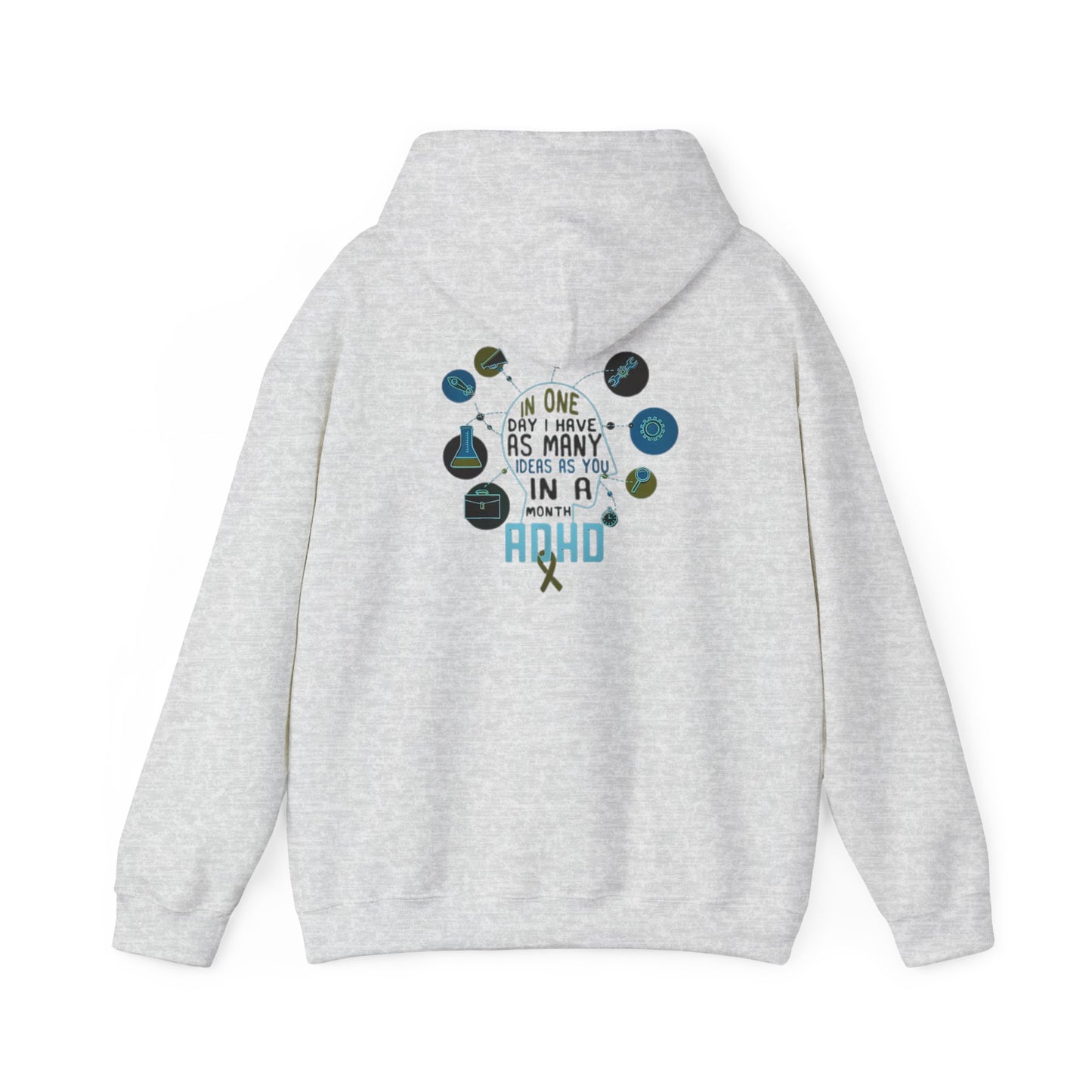 ADHD thoughts in my head Unisex Heavy Blend™ Hooded Sweatshirt