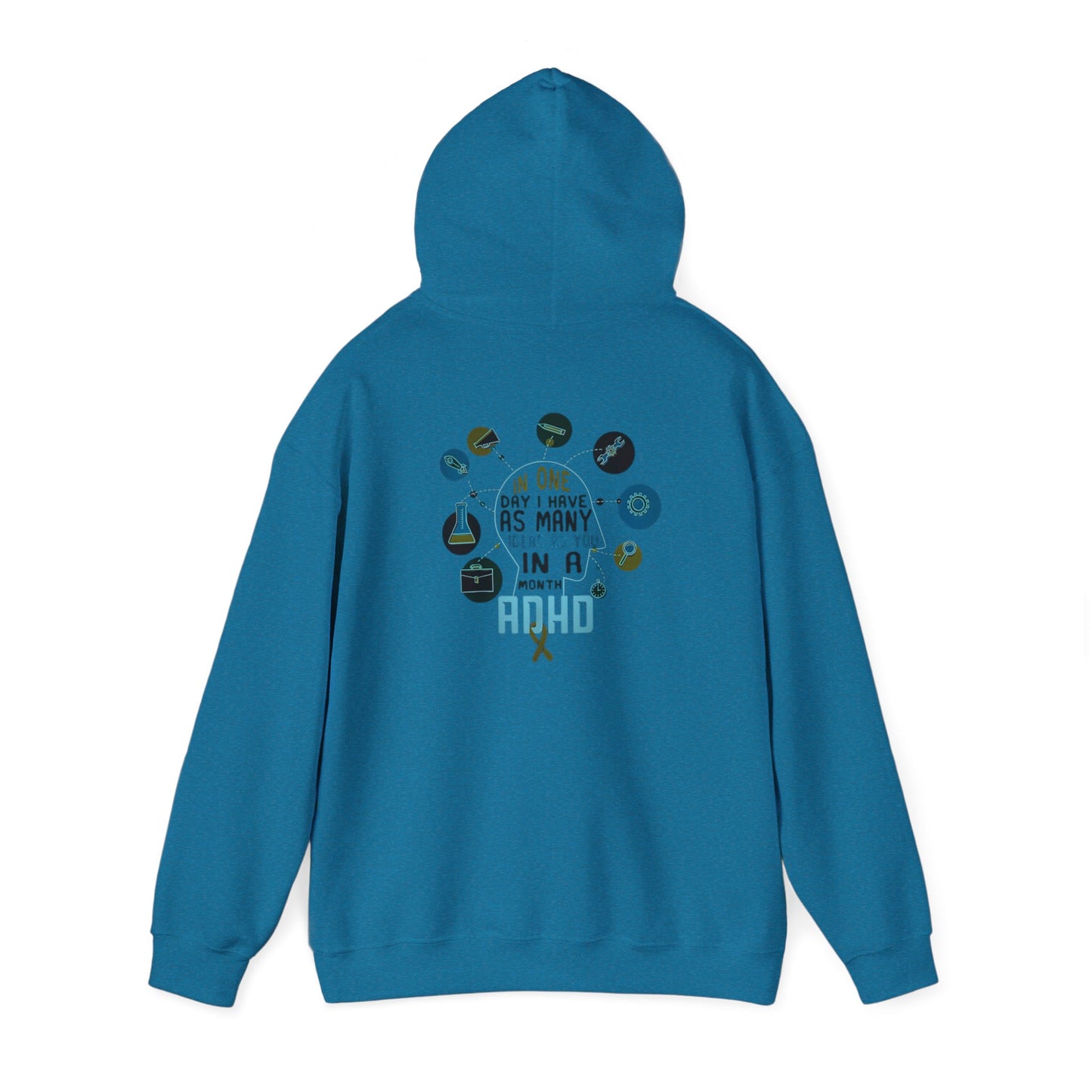 ADHD thoughts in my head Unisex Heavy Blend™ Hooded Sweatshirt