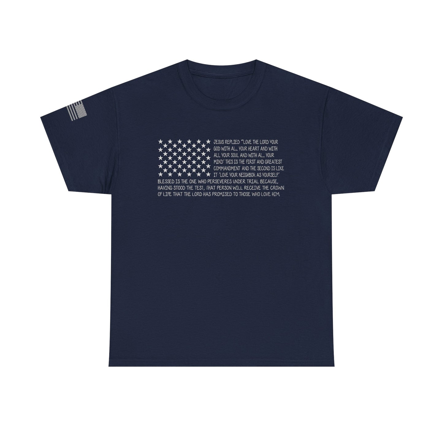Bible t-shirt Men's USA Flag American Christian Bible Verse gift shirts