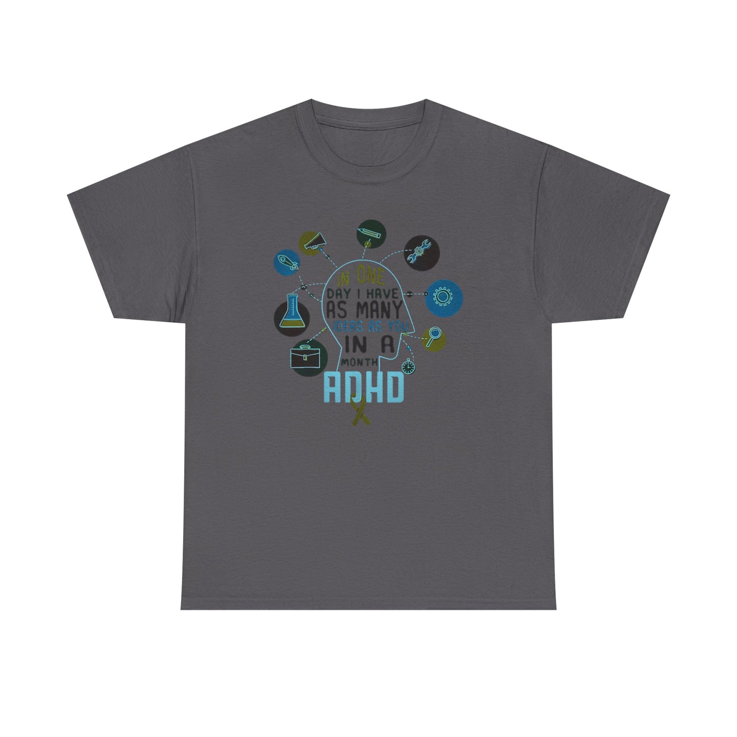 ADHD THOUGHTS Unisex Heavy Cotton Tee size S-5XL