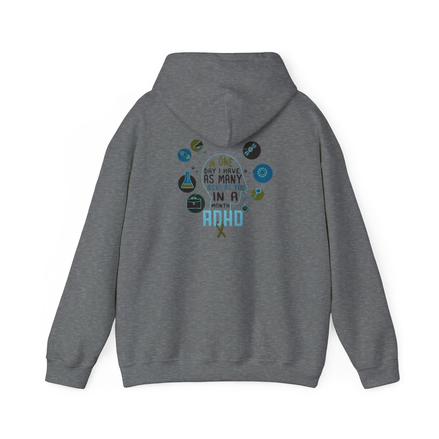 ADHD thoughts in my head Unisex Heavy Blend™ Hooded Sweatshirt