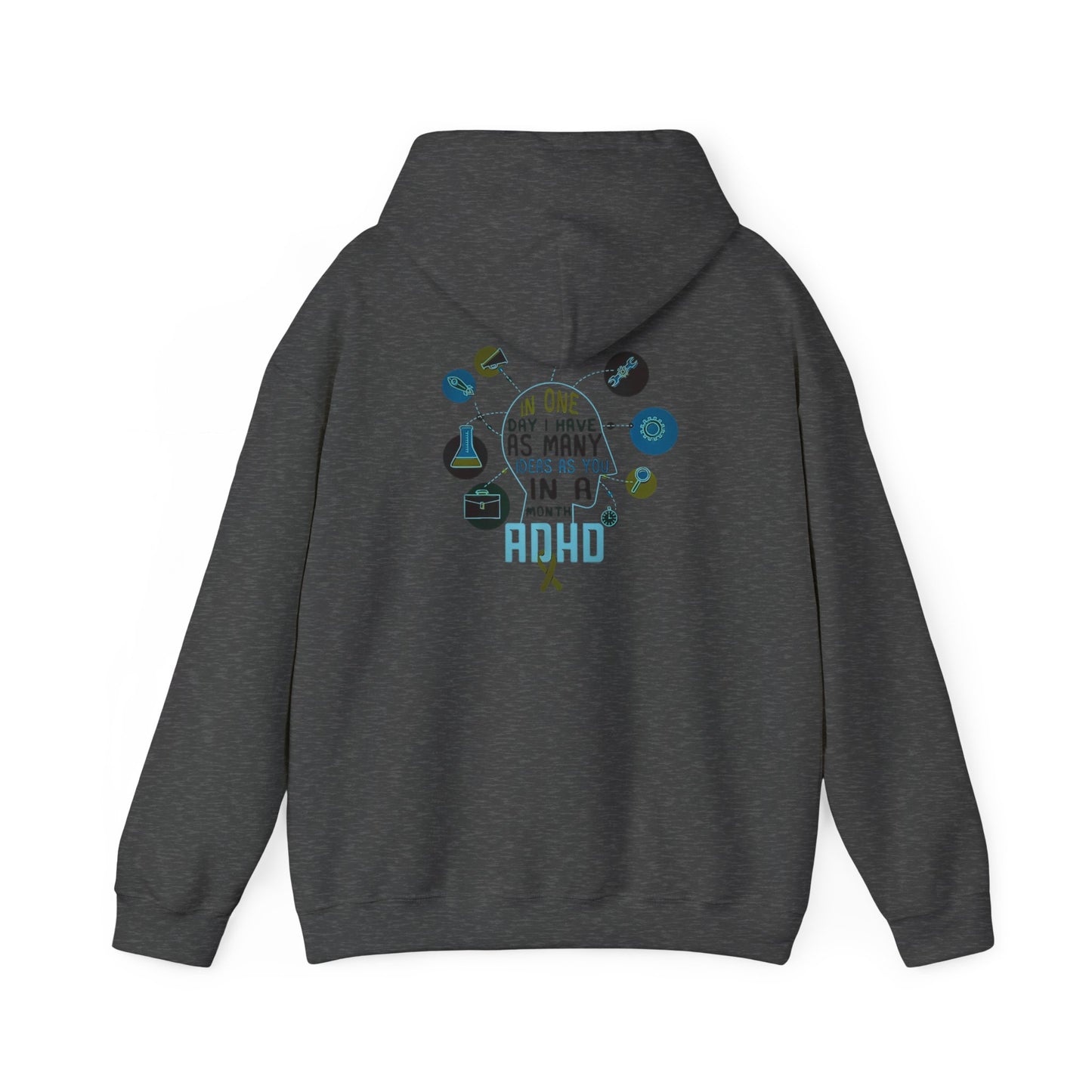 ADHD thoughts in my head Unisex Heavy Blend™ Hooded Sweatshirt