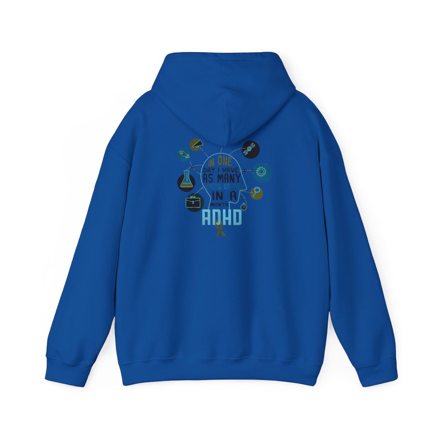 ADHD thoughts in my head Unisex Heavy Blend™ Hooded Sweatshirt
