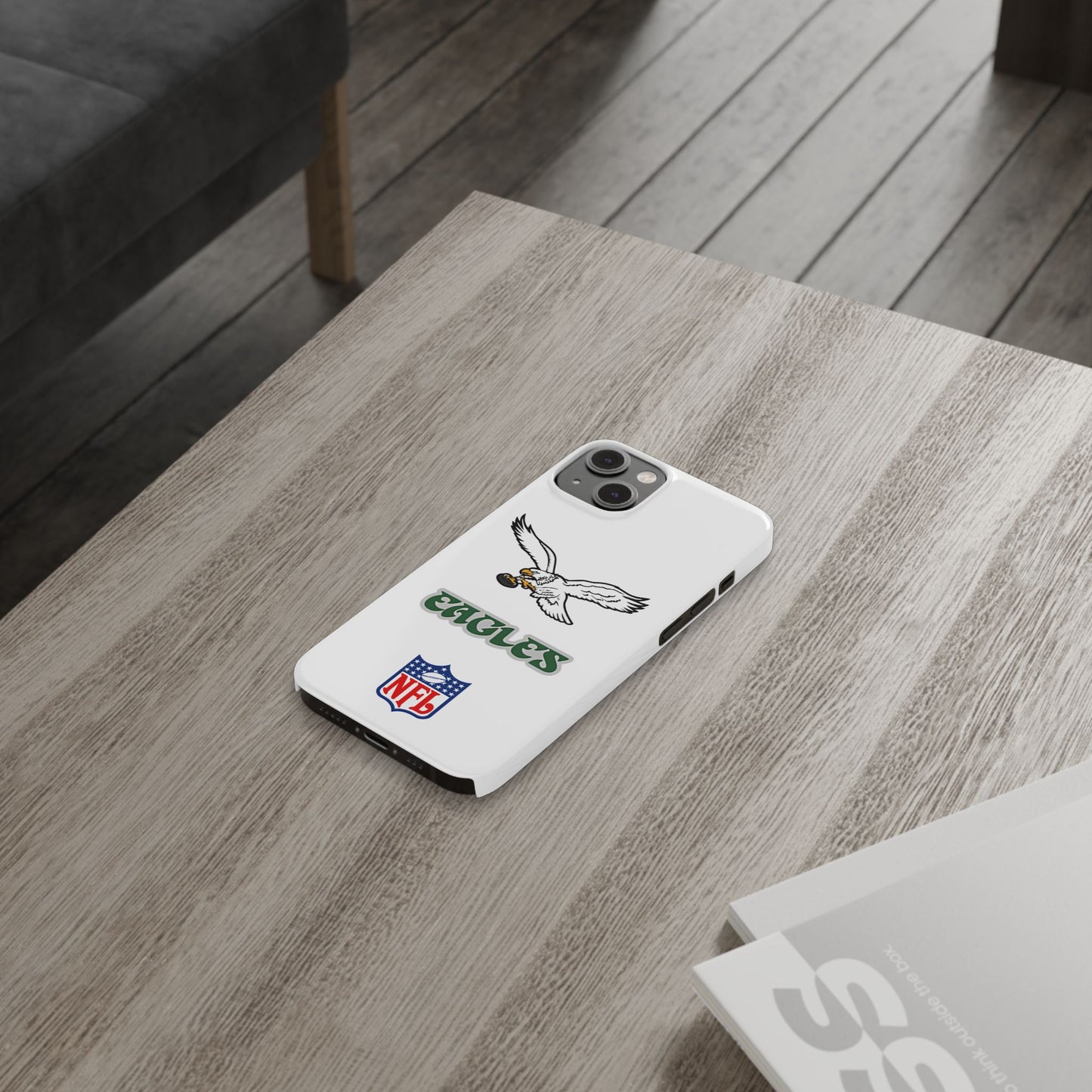 Custom Philadelphia Eagles retro cell phone case Slim Phone Cases in white