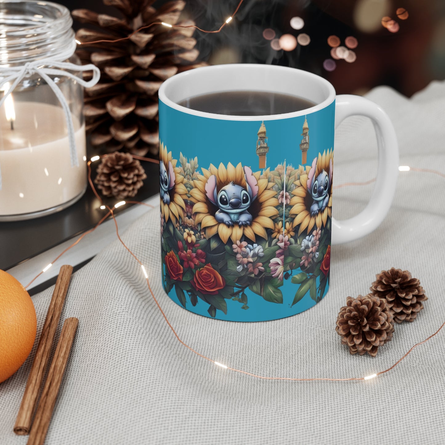 stitch flower Mug 11oz