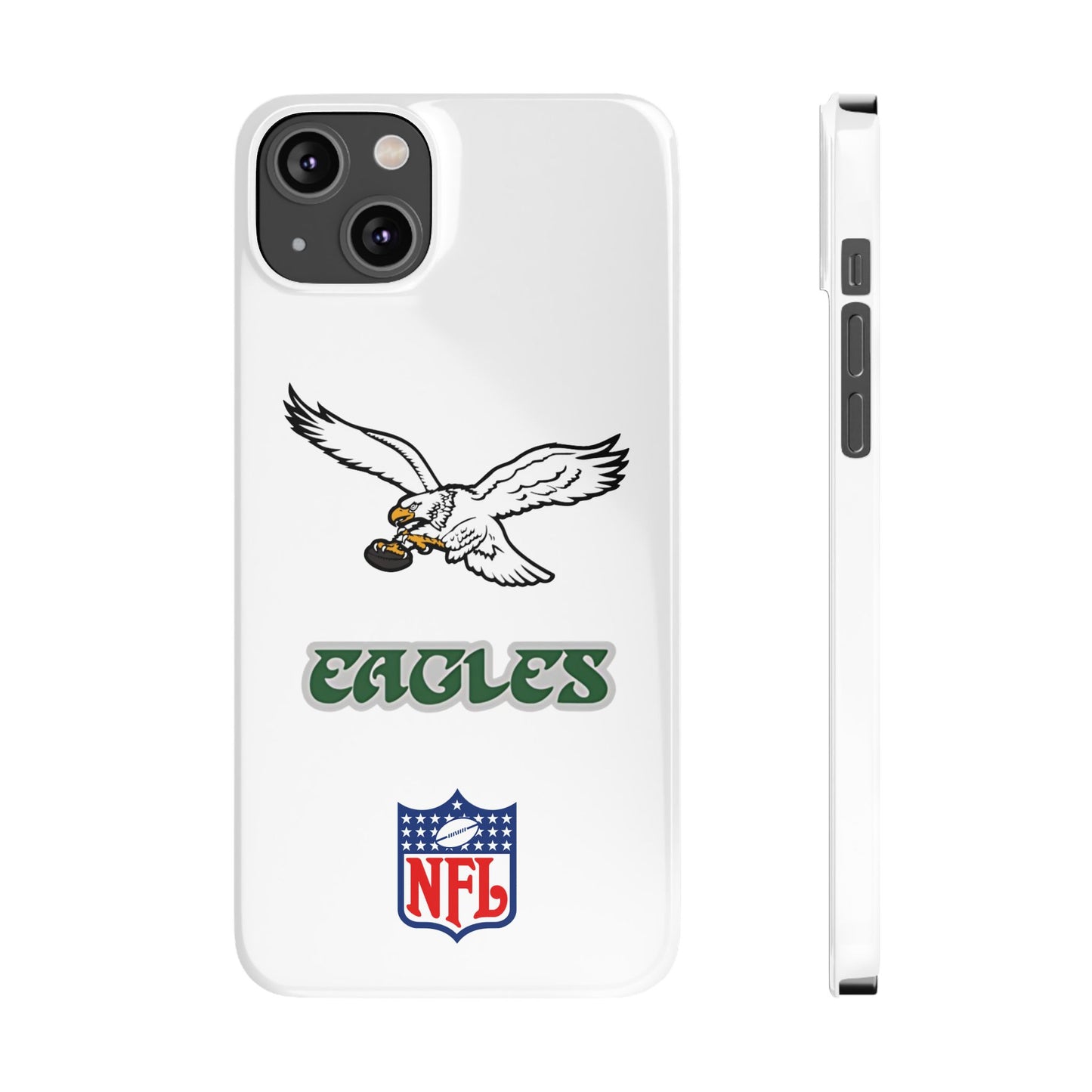 Custom Philadelphia Eagles retro cell phone case Slim Phone Cases in white
