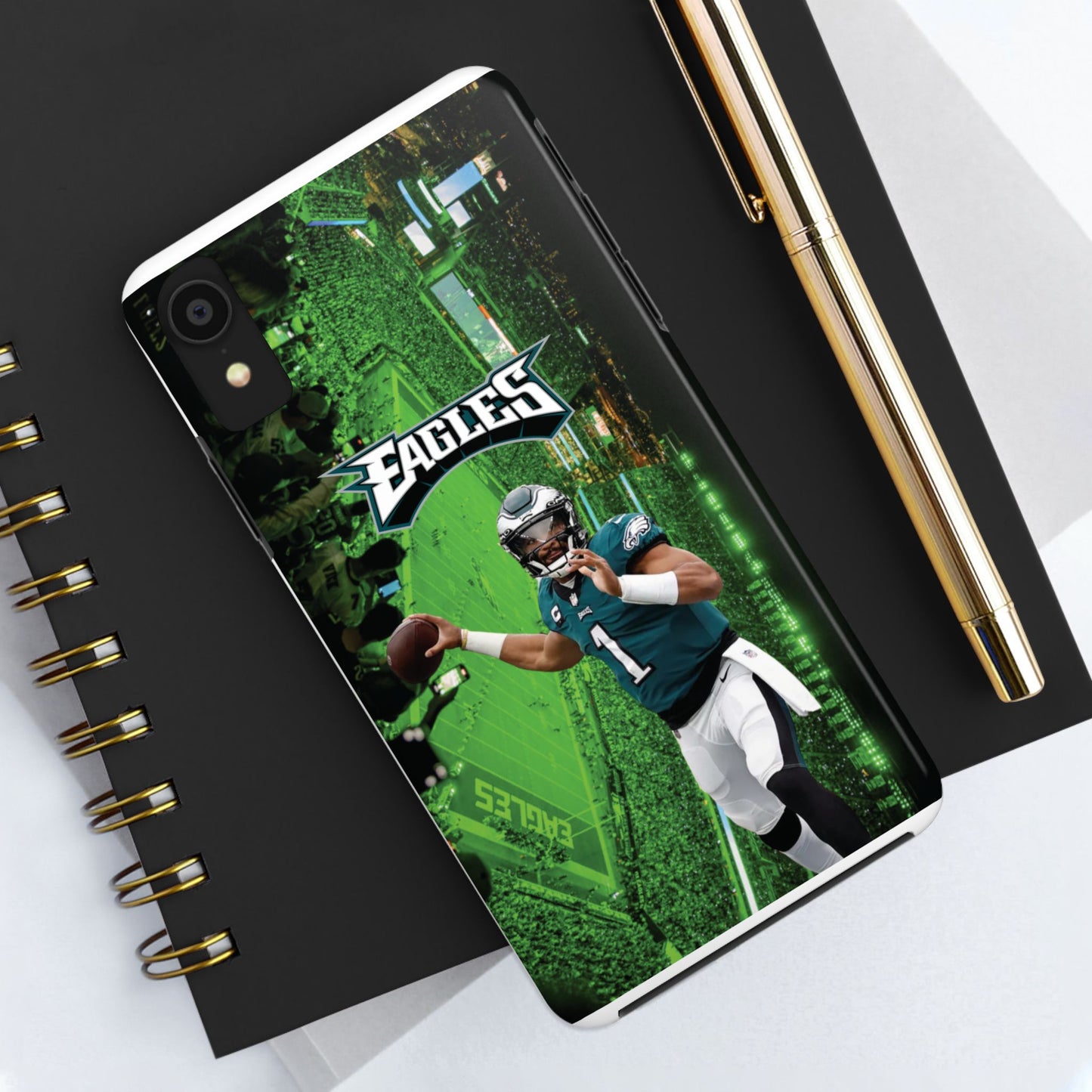 Jale n Hur ts Philadelp  hia E  agles iPhone and Samsung cell phone case