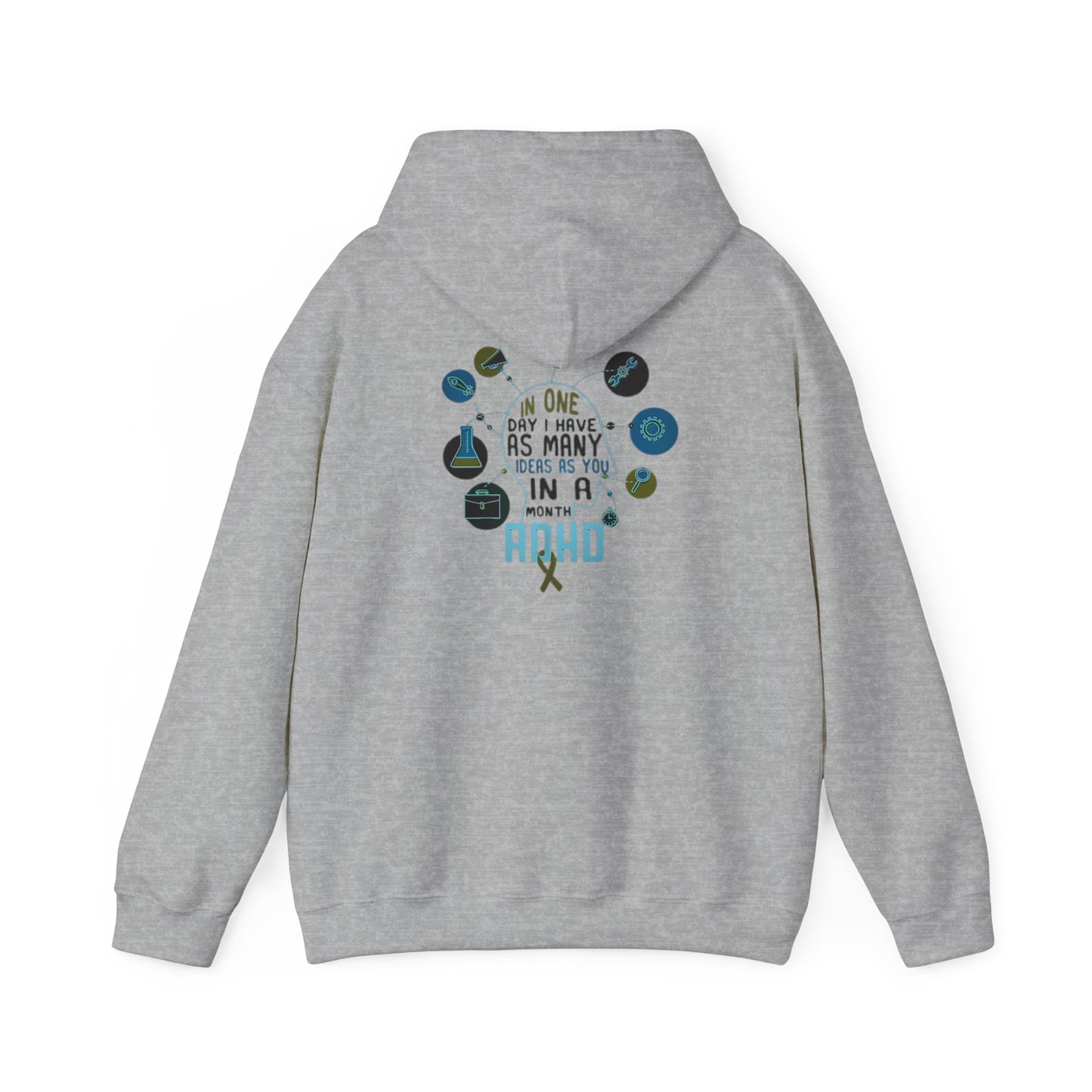 ADHD thoughts in my head Unisex Heavy Blend™ Hooded Sweatshirt