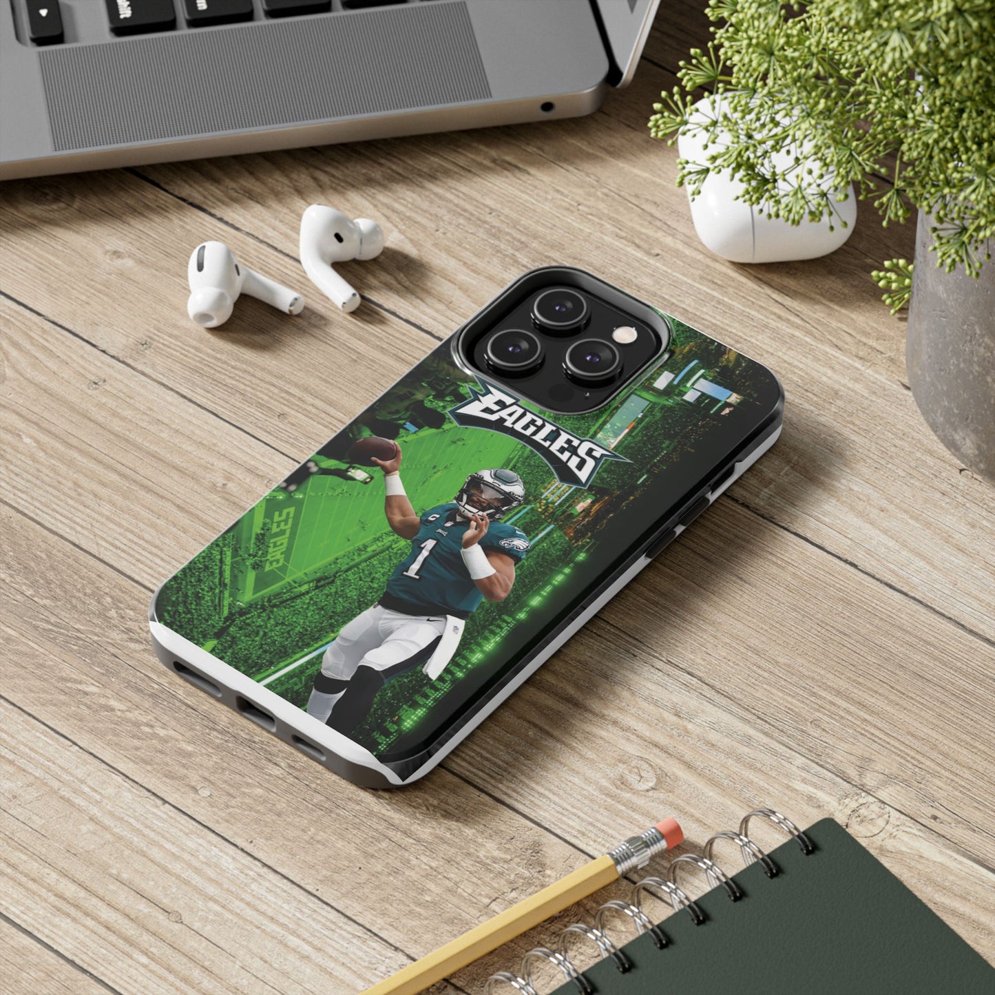 Jale n Hur ts Philadelp  hia E  agles iPhone and Samsung cell phone case