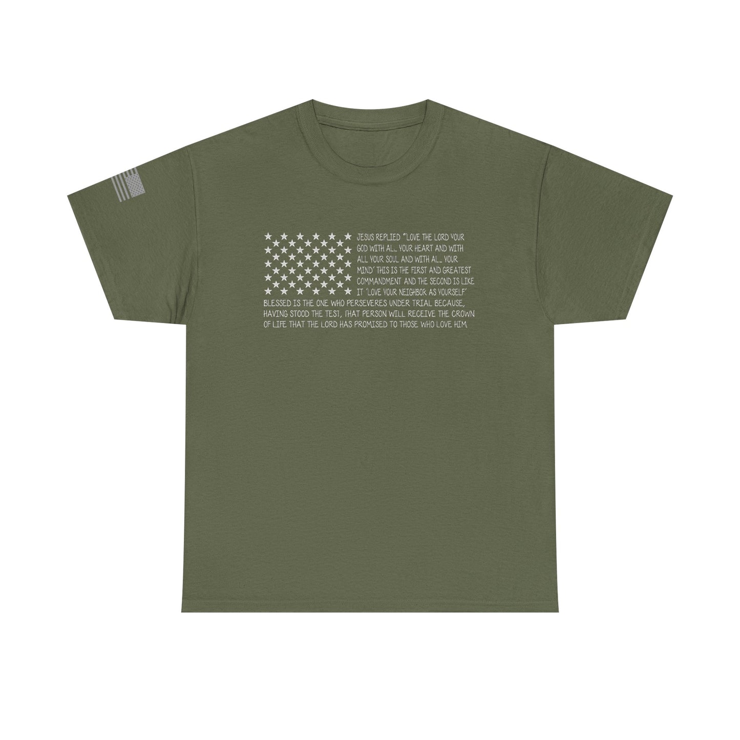 Bible t-shirt Men's USA Flag American Christian Bible Verse gift shirts