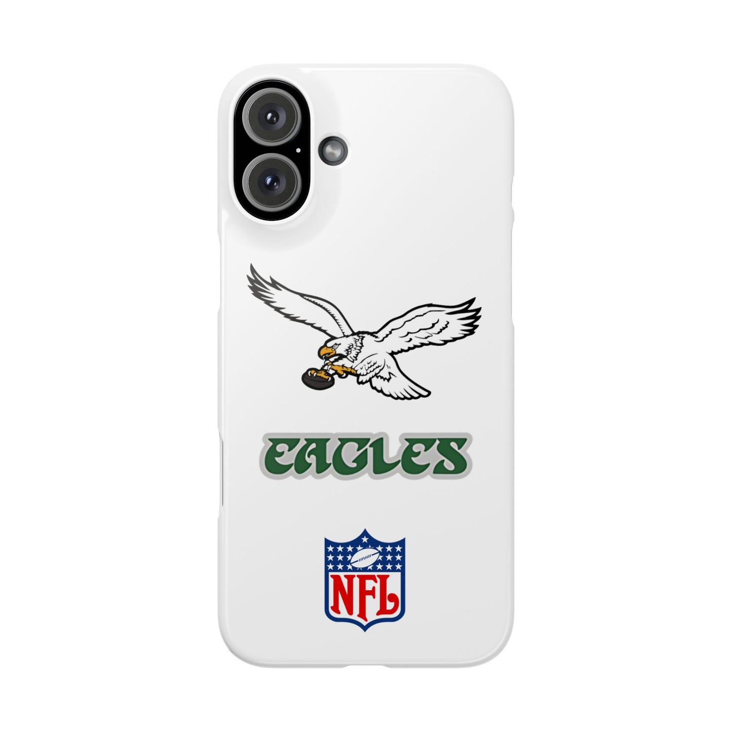 Custom Philadelphia Eagles retro cell phone case Slim Phone Cases in white