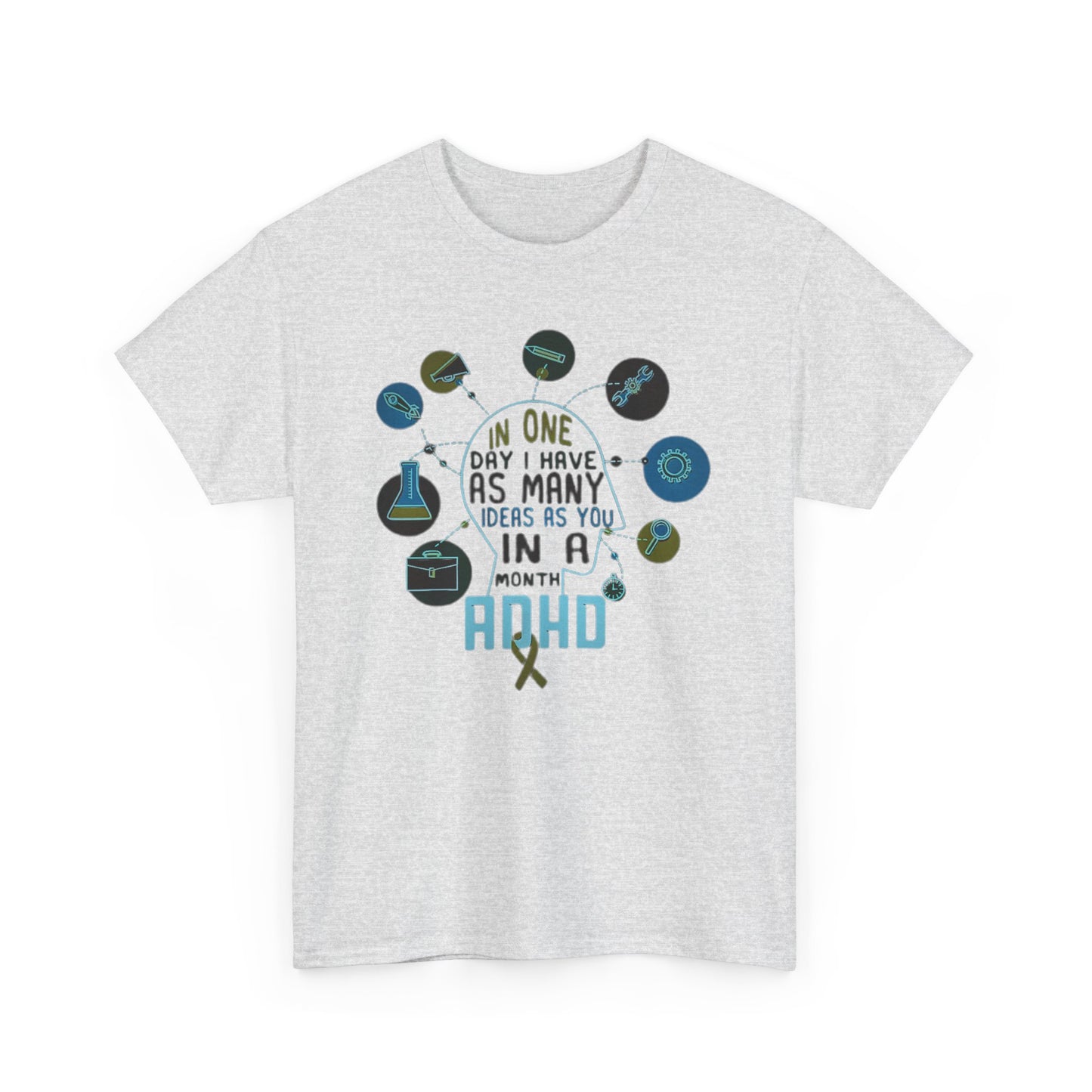 ADHD THOUGHTS Unisex Heavy Cotton Tee size S-5XL