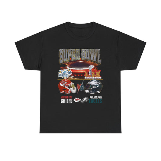 Kansas City Chiefs Philadelphia Eagles Super Bowl 59 2025 Shirt Fast Shipping